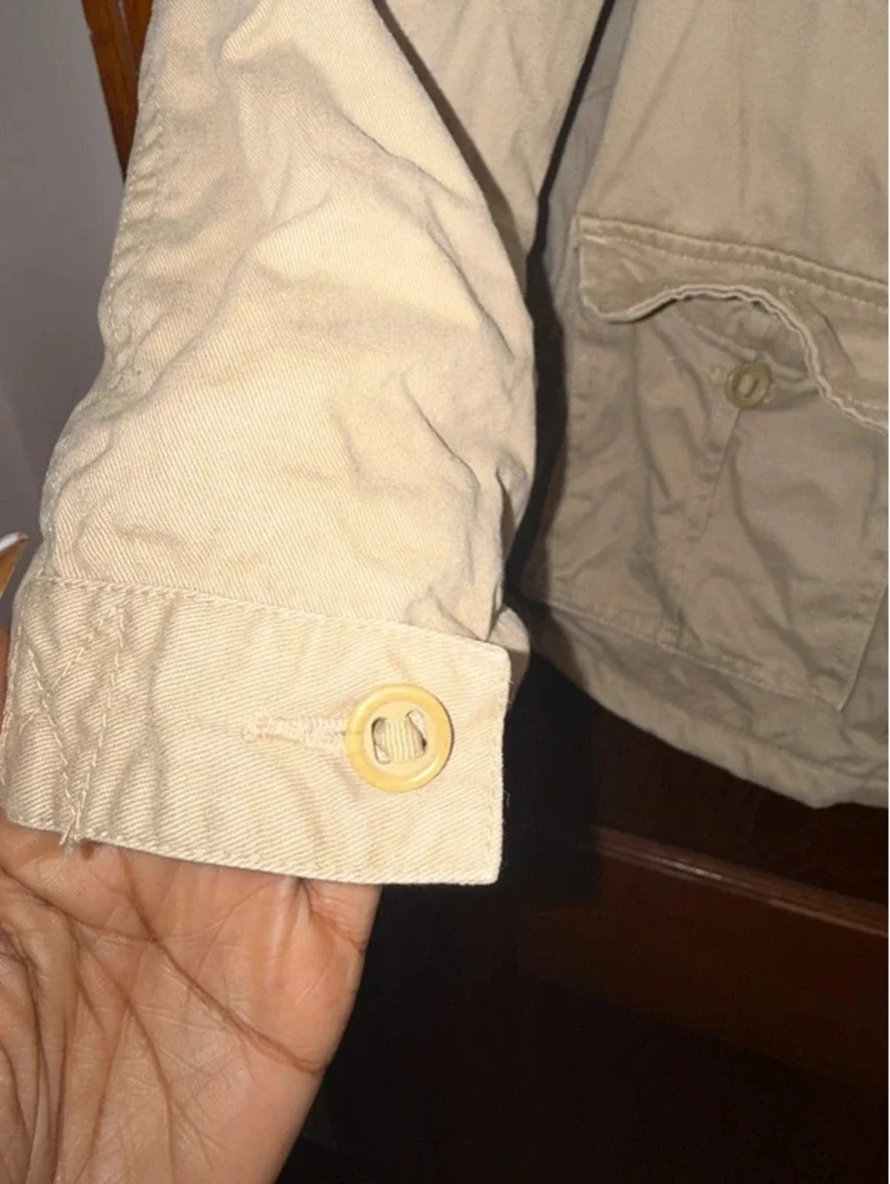 The Children’s Place Boys Utility Field Jacket Large Tan Sherpa Lined